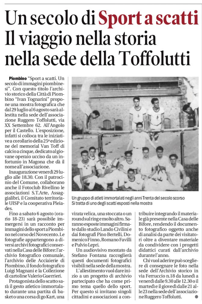 Anche il Tirreno parla di Sport a Scatti