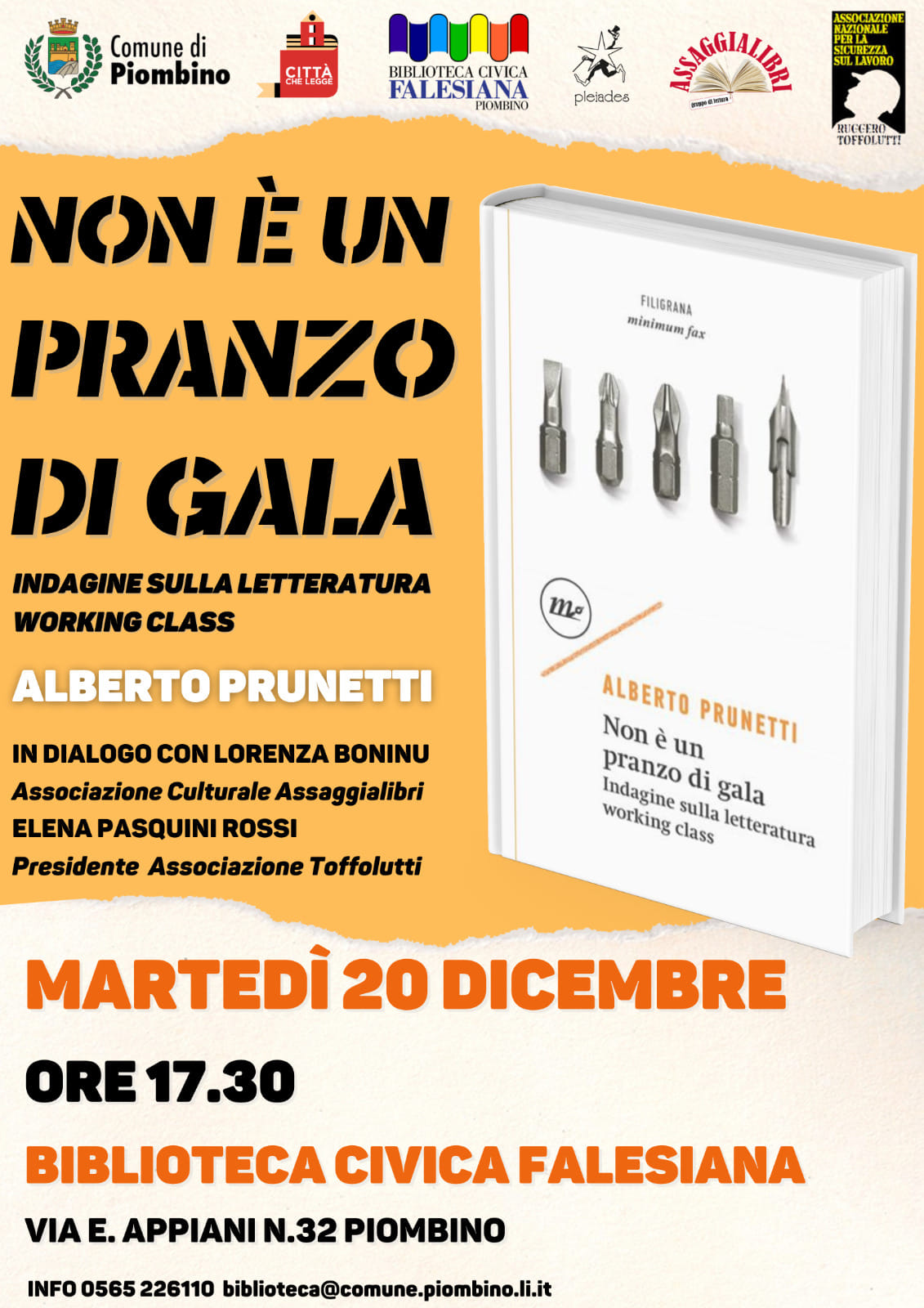 Presentazione del libro “Non è un pranzo di gala” di Alberto Prunetti
