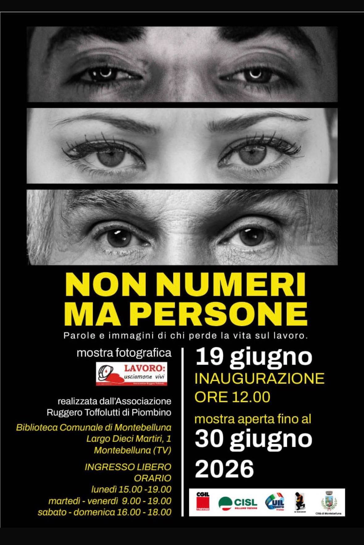 Mostra fotografica &ldquo;Non numeri ma persone&rdquo; &ndash; Allestimento n&deg;120 &ndash; Montebelluna (TV)