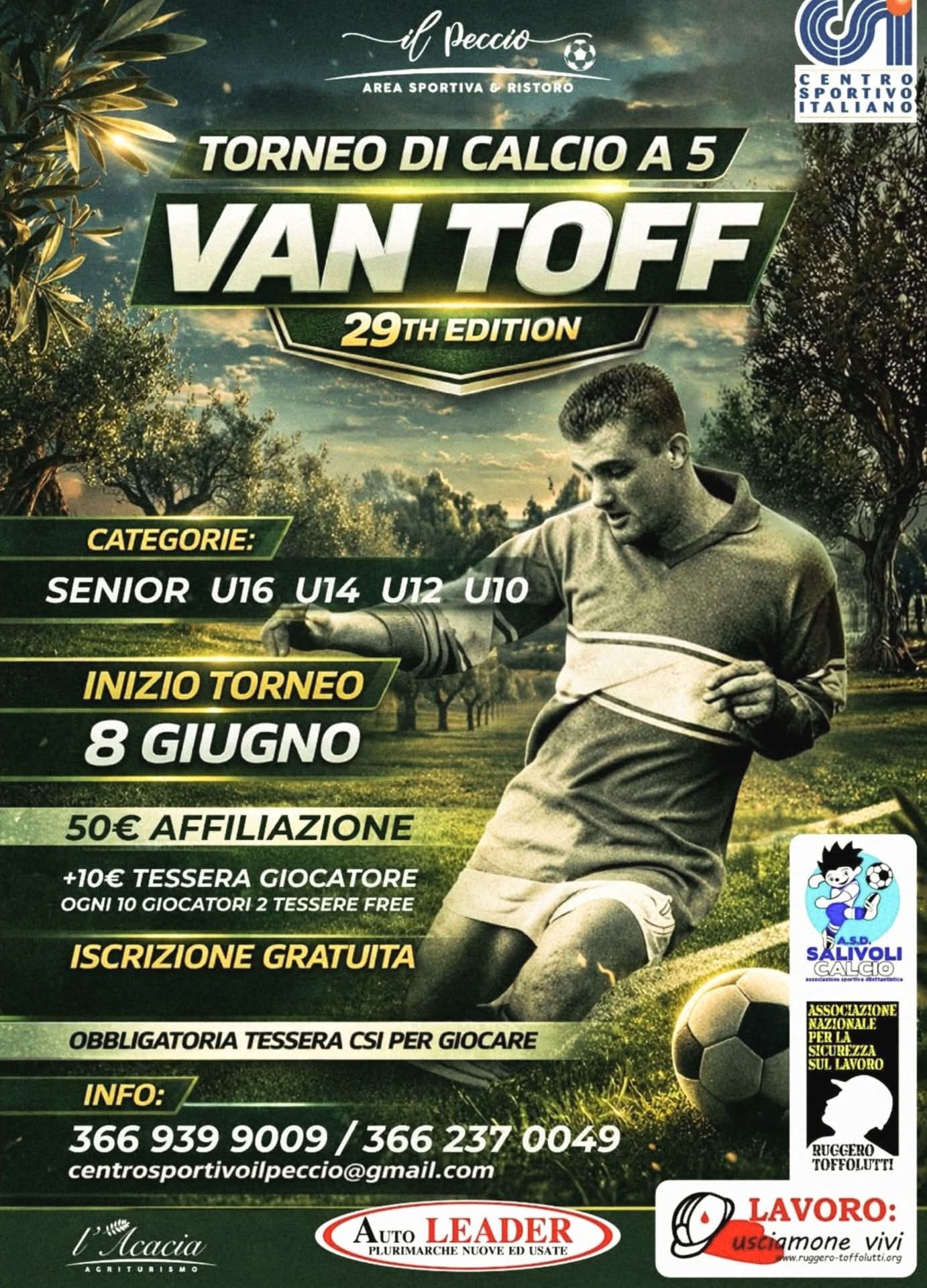 29 volte Van Toff, tra sport e impegno civile